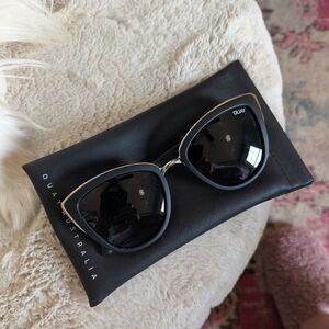 Quay Australia Black and Gold Sunglasses